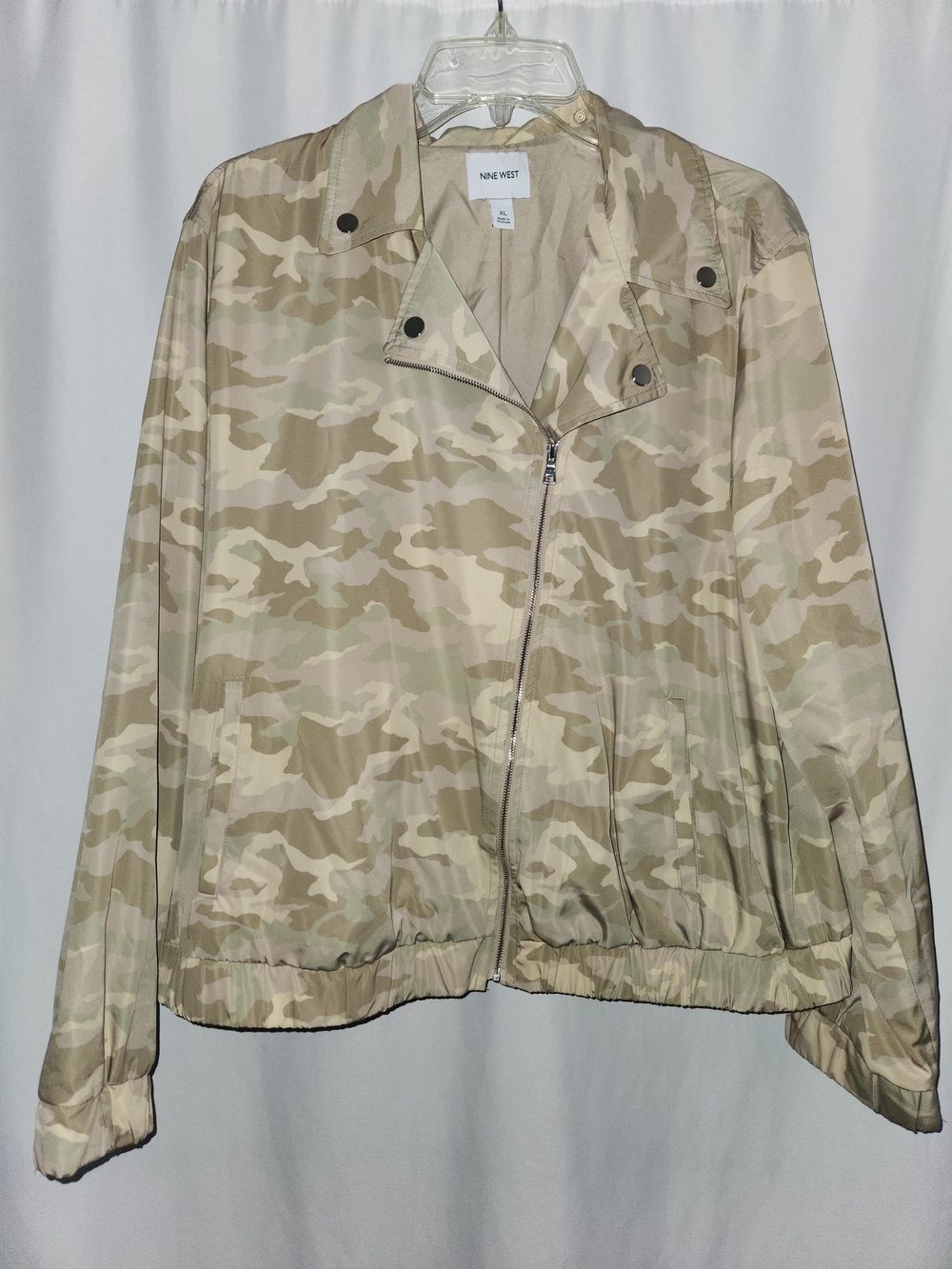 Nine West Women's Camo Lightweight Jacket #military-chic #utility #packable
